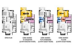 The Share Apartment by Wall Studio #interior #kong #design #wall #studio #hong #apartment #floorplans
