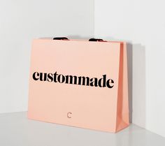 custommade #logotype #pink #salmon #collateral #bag