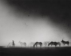Hazy Black Watercolor Paintings of Children with Animals | Colossal