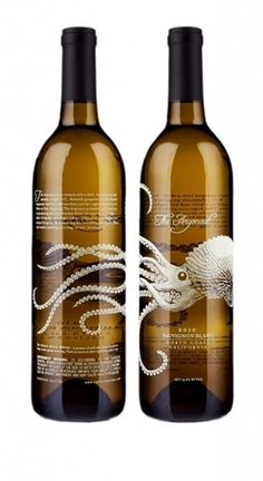 Innovative Design: Wine Bottles #bottle #packaging #label #wine #illustration