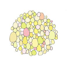 Color Pattern 01 #spring #pattern #eggs #color #graphic #circles #design #shield #illustration #circle