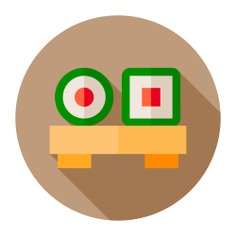 See more icon inspiration related to sushi, fish, food and restaurant, maki, raw, japanese food, chopsticks and food on Flaticon.