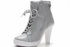 Nike Dunk SB Mid Heels Grey/White #shoes
