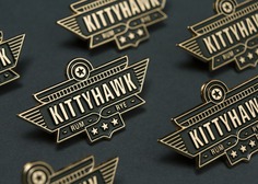 Kittyhawk Cocktail Bar - Mindsparkle Mag The Bar Brand People designed the brand identity for The Kittyhawk which reflects the mechanical components of the iconic WWII fighter aircraft. #logo #packaging #identity #branding #design #color #photography #graphic #design #gallery #blog #project #mindsparkle #mag #beautiful #portfolio #designer
