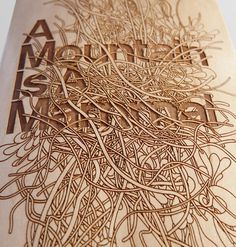 A Mountain is a Mammal - Andrew Johnson #skateboard #wood #drawing #etching
