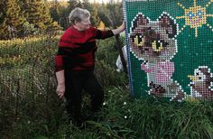 30,000 bottle caps decorate russian pensioner's home #intarsia