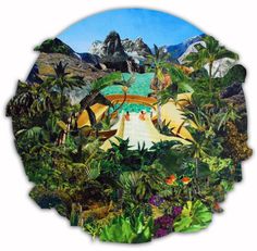 Richard MacVicar #mountain #fantasy #water #wildlife #design #art #collage