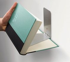 CJWHO ™ (Invisible Bookshelf For an ultra minimal look,...) #design #books #interiors #ideas #minimal #invisible #clever #bookshelf