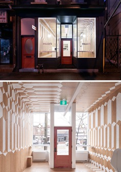 This New Coffee Shop Covered Their Interior With Two Tones Of Wood