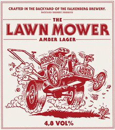 Lawn Mower Amber Lager Poster #beer #poster