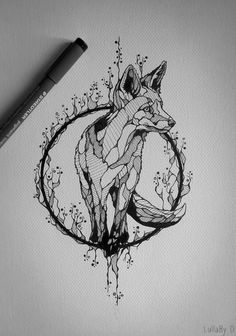 Tattoo design : Fox