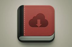 Book icon for apps! A free PSD vector file designed by Sebastiano for Wegraphics. #icon #design #app #book