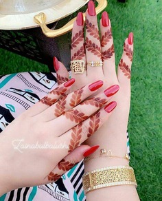 Discover stunning leaf-inspired finger mehndi designs perfect for brides on their special day, browse through our collection at ShaadiDukaan.