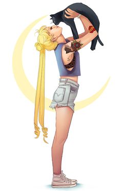 Usagi and Luna by mannequin-atelier #illustration #design #character