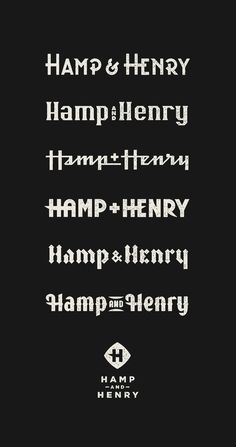 Hamp_and_henry_j_fletcher #lettering #branding #texture #custom #type #typography