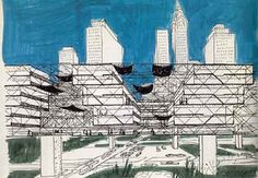 Yona Friedman - Ville spatiale, the Spatial City #urban