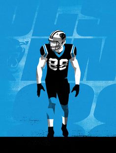 OLSEN88 #Illustration by Matt Stevens #Sports #NFL #Carolina #Panthers #American #Football