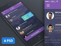 Chat App UI PSD