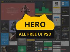 Hero UI Kit PSD