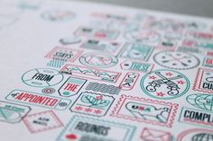 Not For Rental on Behance #print #stamps #icons #outline