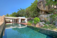 Exotic Holiday Villa in Thailand Built Around Natural Rock Formations #nature #architecture #holiday #thailand #villa