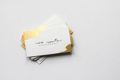 Business Card, stationary, gold, foil, letterpress, minimal, clean