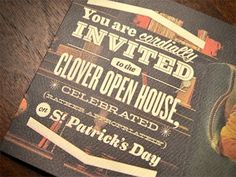 Dribbble - St. Patty's Party by Wesley Marc Bancroft #invite #marc #print #design #graphic #bancroft #wesley #typography