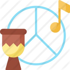 See more icon inspiration related to peace symbol, shapes and symbols, music and multimedia, reggae, rythm, percussion instrument, musical instrument, percussion, orchestra, drum and music on Flaticon.
