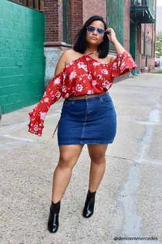 Mini skirt outfit plus size