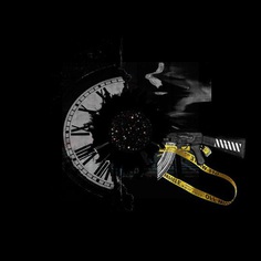 title: TIMELESS by: anguianographics #abstract, #artwork, #space, #clock, #offset, #grunge, #album cover, #black, #stars