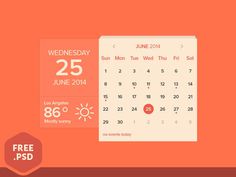 Calendar & Weather Widget