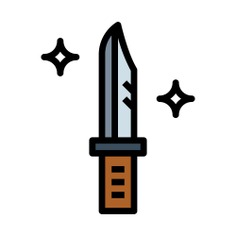 See more icon inspiration related to knife, dirk, miscellaneous, blade, weapons, weapon, tool and cut on Flaticon.