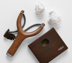 Desktop Wood Slingshot #tech #flow #gadget #gift #ideas #cool