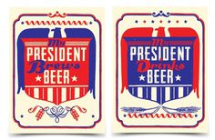 Poster Offensive 6 Andrew Kiekhafer #beer #red #drink #election #brew #president #blue #obama