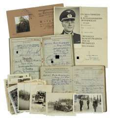ID estate of a Sergeant of the gendarmerie Dept. (mot.) 696 / Feldg. Ers. Dept. Prague - The Band Badge.