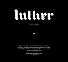 Luther | Blackletter Typeface on Behance