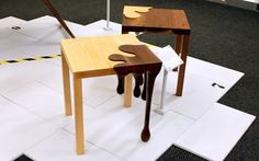 Mathew Robinson and Fusion tables #tables #fusion #chocolate #furniture #art