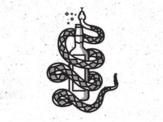 Apollyon #snake #illustration #bottle