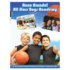 All Stars Boys Academy Presentation Folder #inspiration #athletic #designs #presentation #stars #sports #boys #blue #folder #basketball