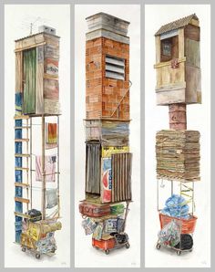 Organized Trash: Watercolor Paintings by Alvaro Naddeo