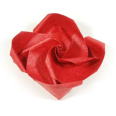 How to make a lovely origami rose paper flower (http://www.origami-flower.org/howto-origami-rose.php) #origami #rose #origamirose