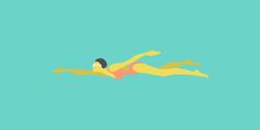 Swimmer #flat #vector #design #bathing #illustration #suit