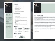 Free Flat Resume Template with Cover Letter