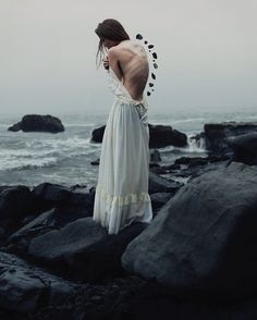 New Amazingly Surreal Portraits by 19-Year-Old Alex Stoddard - My Modern Met #girl #photo #rocks #photography #back #manipulation #surreal #beach #coast #beauty