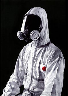 或る日本人の肖像 #japan #ink #shohei #ball #illustration #mask #gas #pen #detail