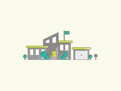 Info graphic illustration 2 32nd Street #house #tree #flag #infographic #graphic #illustration #building #info #green