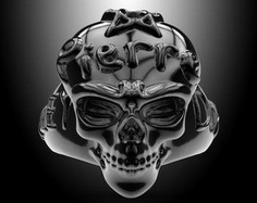 Personalized Stainless Steel Skull Pendant For Bikers .