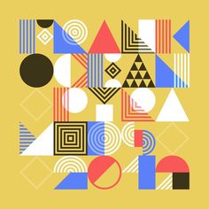 Tamer Koseli | Foragepress.com #elemental #color #shapes #puzzle #type #typography