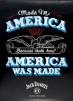 Jack Daniel's Is Back With More Patriotic Posters | Adweek #lettering #america #signage #sign painting #jack daniels