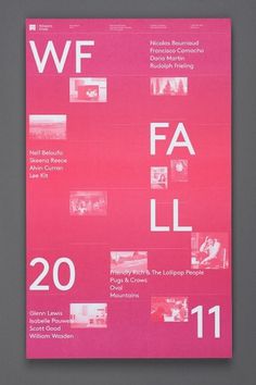Western Front Fall Calendar : Post Projects / Bench.li #design #graphic #typography